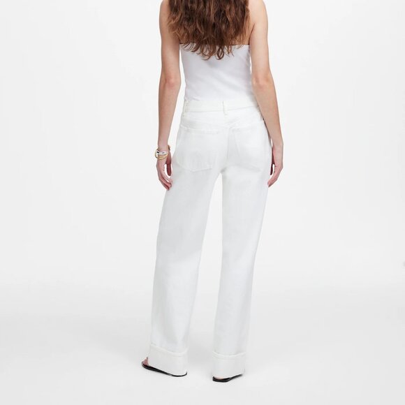 Madewell Low-Slung Baggy Jeans in Pure White size 26 - Picture 4 of 12